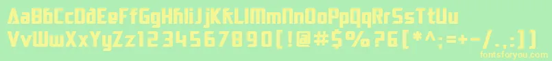 SfElectrotomeBold Font – Yellow Fonts on Green Background