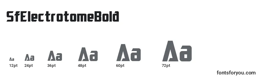 Размеры шрифта SfElectrotomeBold