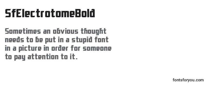 Review of the SfElectrotomeBold Font
