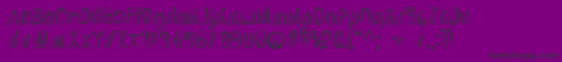 Sensitivity-fontti – mustat fontit violetilla taustalla
