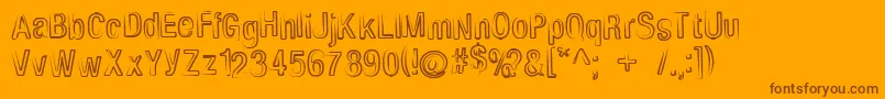 Sensitivity Font – Brown Fonts on Orange Background