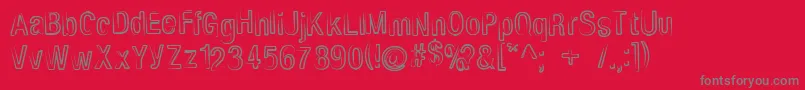 Sensitivity Font – Gray Fonts on Red Background