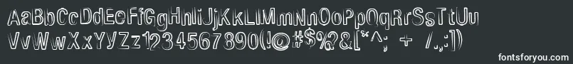 Sensitivity Font – White Fonts on Black Background