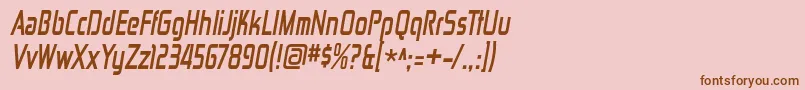 ZektoncdBolditalic Font – Brown Fonts on Pink Background