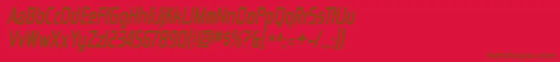 ZektoncdBolditalic Font – Brown Fonts on Red Background