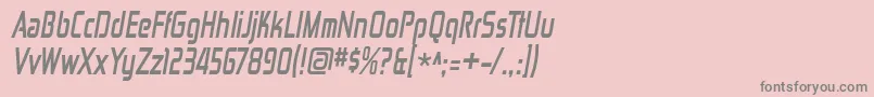 ZektoncdBolditalic Font – Gray Fonts on Pink Background