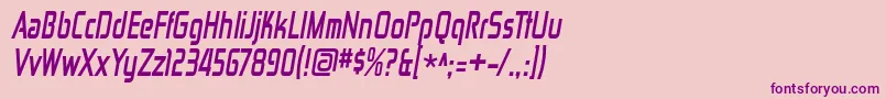 ZektoncdBolditalic Font – Purple Fonts on Pink Background