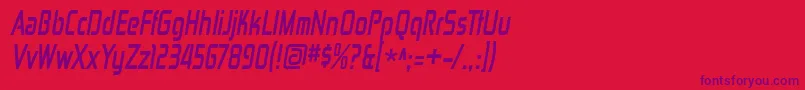 ZektoncdBolditalic Font – Purple Fonts on Red Background