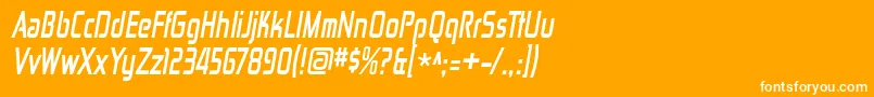 ZektoncdBolditalic Font – White Fonts on Orange Background