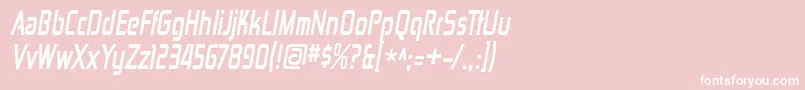 ZektoncdBolditalic Font – White Fonts on Pink Background