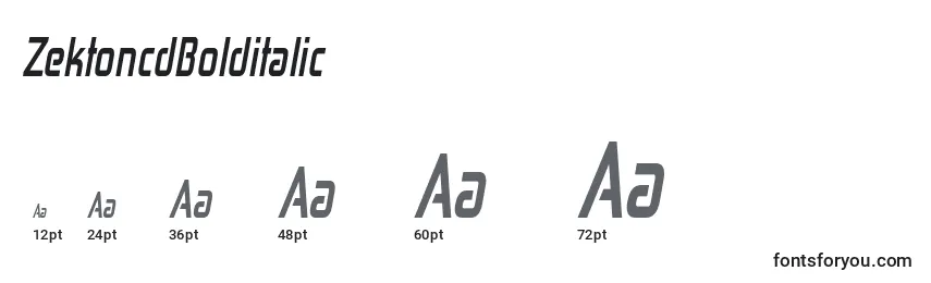ZektoncdBolditalic Font Sizes