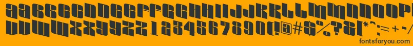 AGlobusspdn Font – Black Fonts on Orange Background