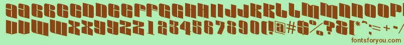 AGlobusspdn Font – Brown Fonts on Green Background