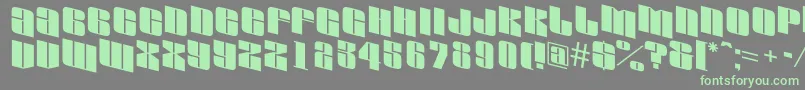 Saiba mais sobre a fonte AGlobusspdn Fonte AGlobusspdn – fontes verdes em um fundo cinza