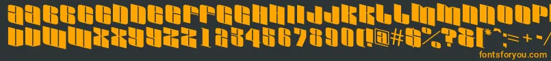 AGlobusspdn Font – Orange Fonts on Black Background