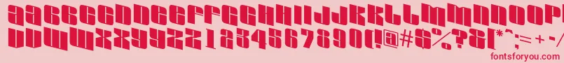 フォントAGlobusspdn – ピンクの背景に赤い文字