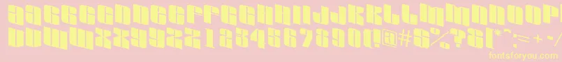 AGlobusspdn Font – Yellow Fonts on Pink Background