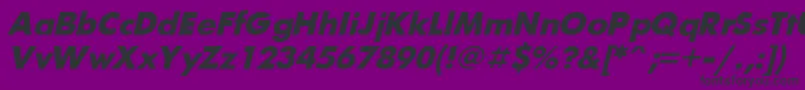 UkrainianfuturisBolditalic Font – Black Fonts on Purple Background