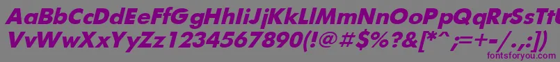 UkrainianfuturisBolditalic Font – Purple Fonts on Gray Background