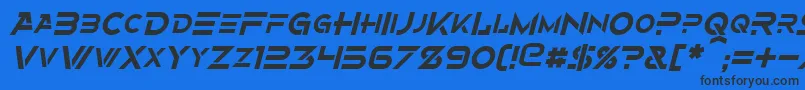 AlternityItalic Font – Black Fonts on Blue Background