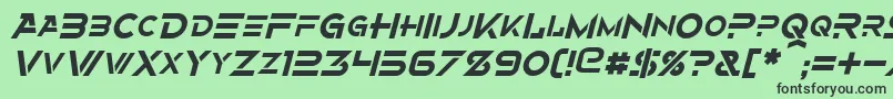 フォントAlternityItalic – 緑の背景に黒い文字