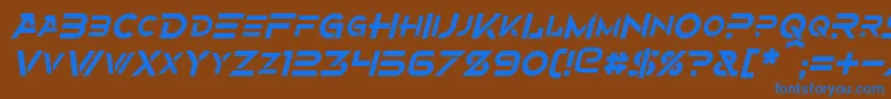 AlternityItalic-fontti – siniset fontit ruskealla taustalla