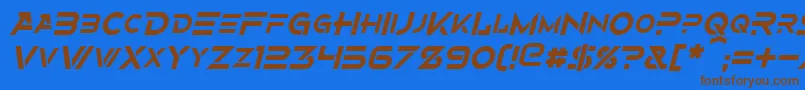 AlternityItalic-fontti – ruskeat fontit sinisellä taustalla