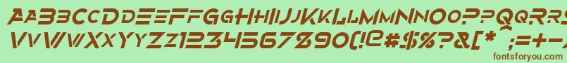 AlternityItalic Font – Brown Fonts on Green Background