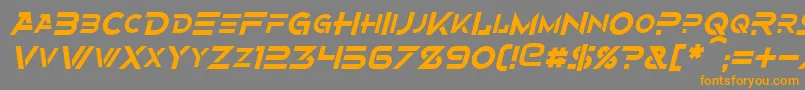 AlternityItalic Font – Orange Fonts on Gray Background