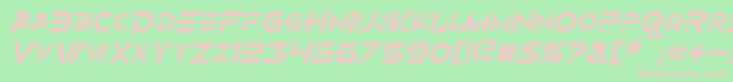 Шрифт AlternityItalic – розовые шрифты на зелёном фоне
