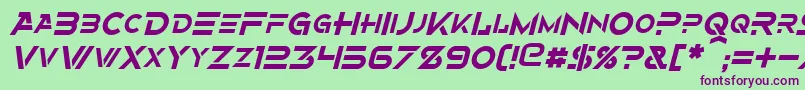 AlternityItalic Font – Purple Fonts on Green Background