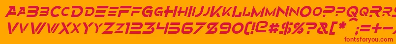 AlternityItalic Font – Red Fonts on Orange Background