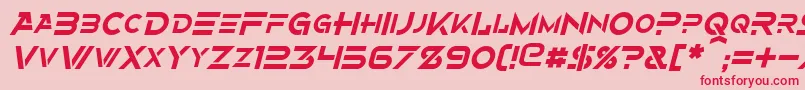 AlternityItalic Font – Red Fonts on Pink Background