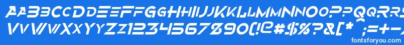 AlternityItalic Font – White Fonts on Blue Background