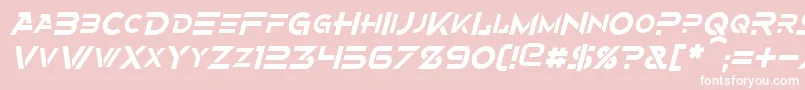 AlternityItalic Font – White Fonts on Pink Background