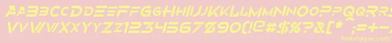 AlternityItalic Font – Yellow Fonts on Pink Background