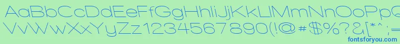 Шрифт WalkwayExpandRevoblique – синие шрифты на зелёном фоне