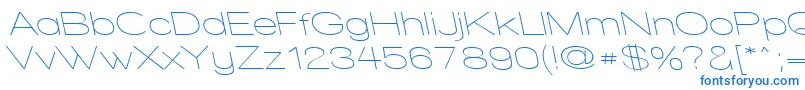 Шрифт WalkwayExpandRevoblique – синие шрифты на белом фоне