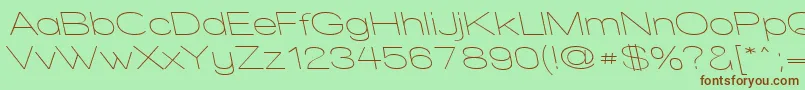 WalkwayExpandRevoblique-fontti – ruskeat fontit vihreällä taustalla