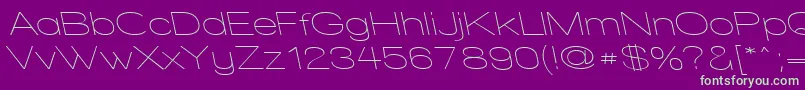 WalkwayExpandRevoblique-fontti – vihreät fontit violetilla taustalla