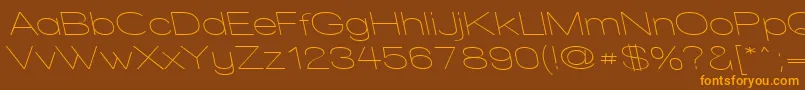 WalkwayExpandRevoblique Font – Orange Fonts on Brown Background