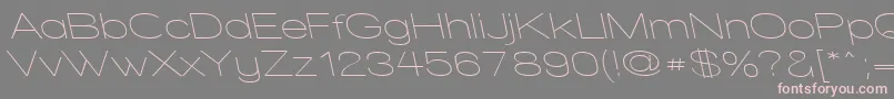 WalkwayExpandRevoblique-fontti – vaaleanpunaiset fontit harmaalla taustalla