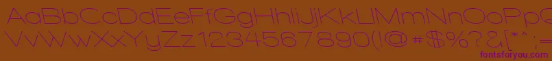 Шрифт WalkwayExpandRevoblique – фиолетовые шрифты на коричневом фоне