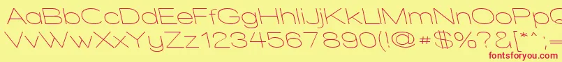 WalkwayExpandRevoblique-fontti – punaiset fontit keltaisella taustalla
