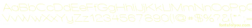 Шрифт WalkwayExpandRevoblique – жёлтые шрифты на белом фоне