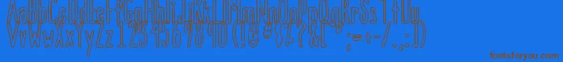 DjbThatFontISawOnTv Font – Brown Fonts on Blue Background