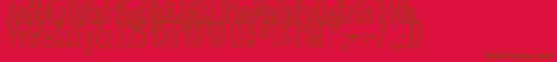 DjbThatFontISawOnTv Font – Brown Fonts on Red Background