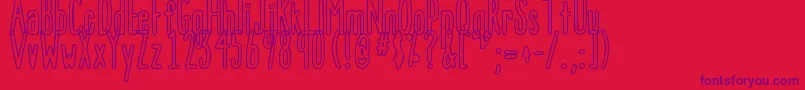 DjbThatFontISawOnTv Font – Purple Fonts on Red Background