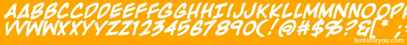 RooftopRunBold Font – White Fonts on Orange Background