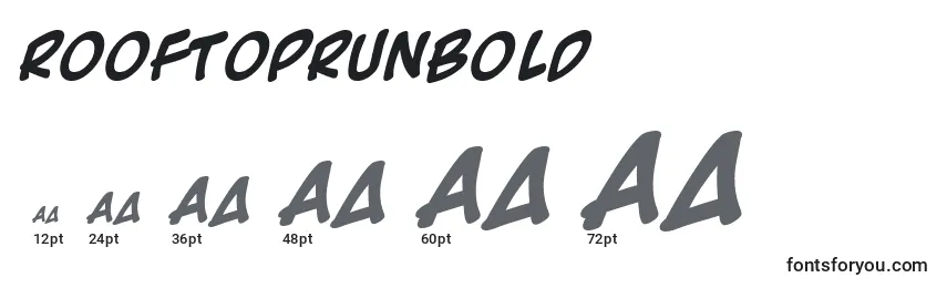 RooftopRunBold Font Sizes